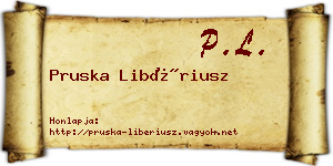 Pruska Libériusz névjegykártya